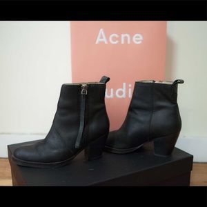 Acne Studios Iconic Black Pistol Boots in US6